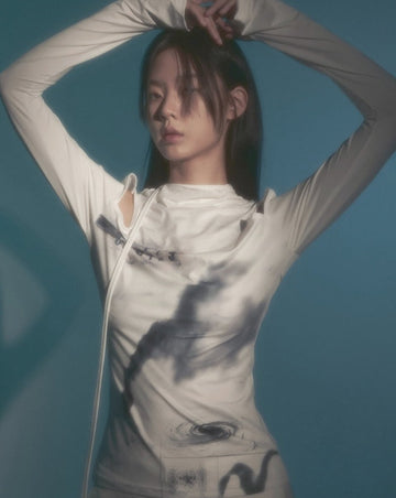 Cut-out Turtleneck Long Sleeve